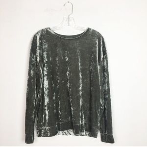 H&M Gray Velvet Sweater